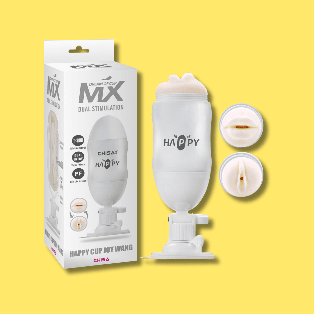 Masturbador Doble Entrada HappyCup Joy -  con Bala Vibradora